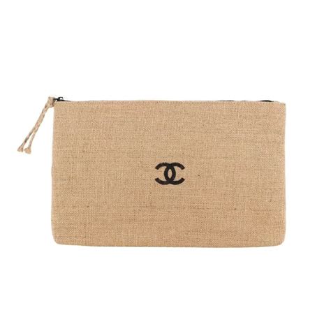 pochette chanel beige